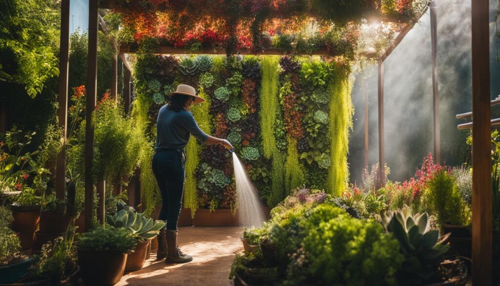 Maintaining a vertical garden