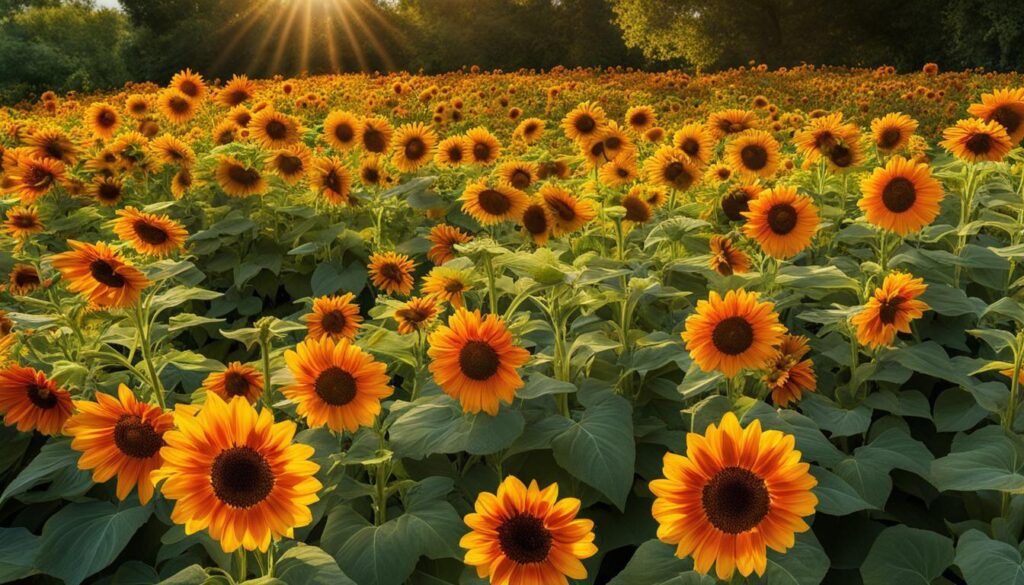 Sunflowers and Zinnia