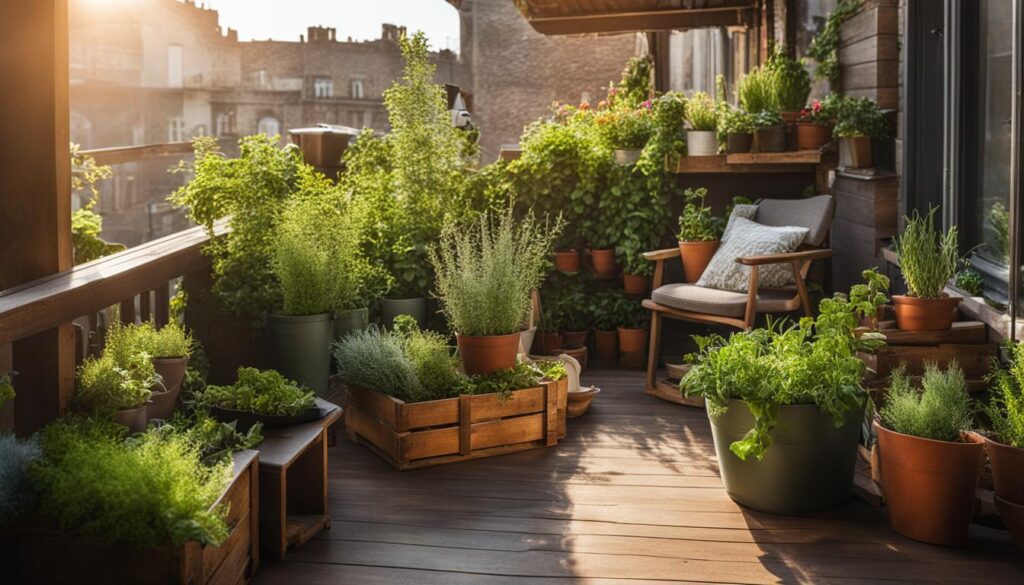 balcony herb garden design