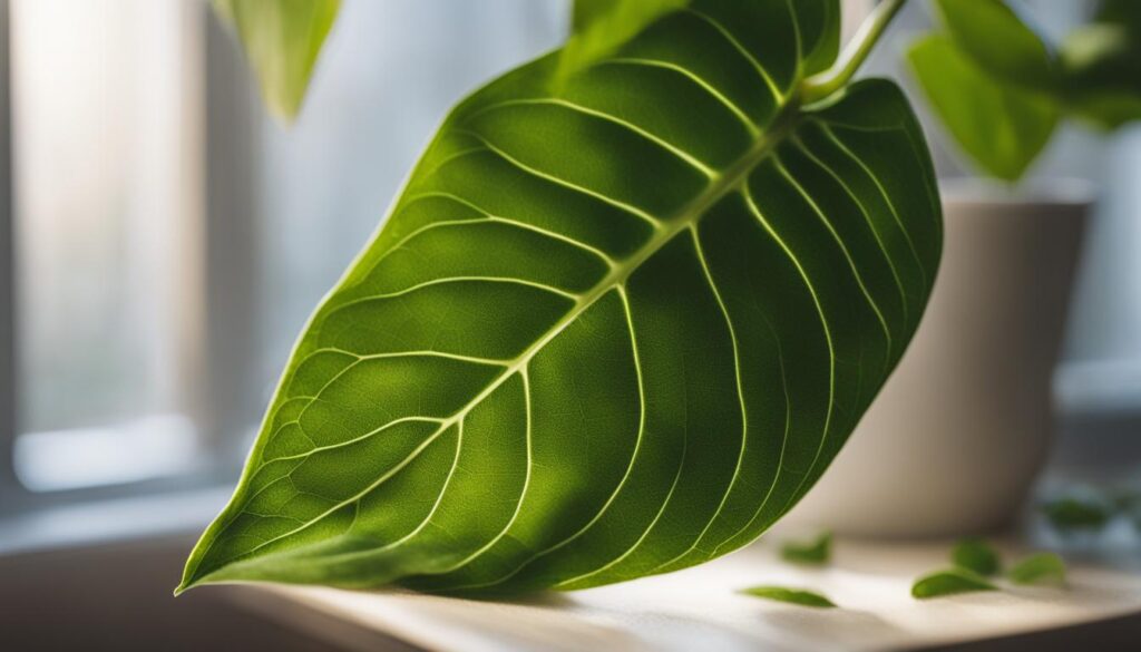 cleaning houseplant leaves