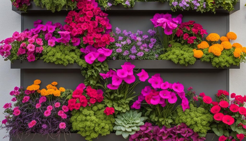 flowering plants vertical garden