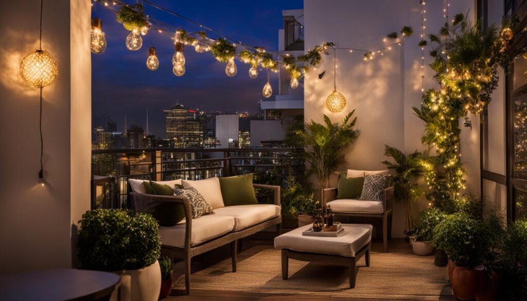 luxury balcony lighting