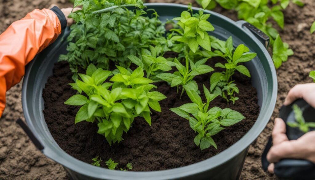 vertical garden weed control