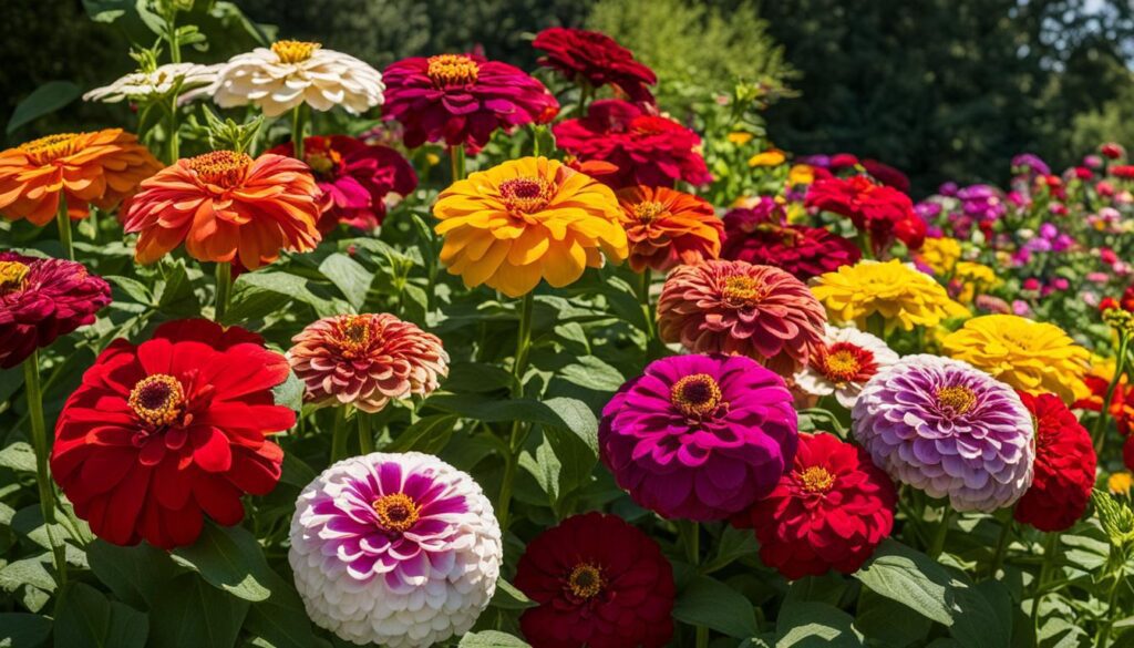 zinnias