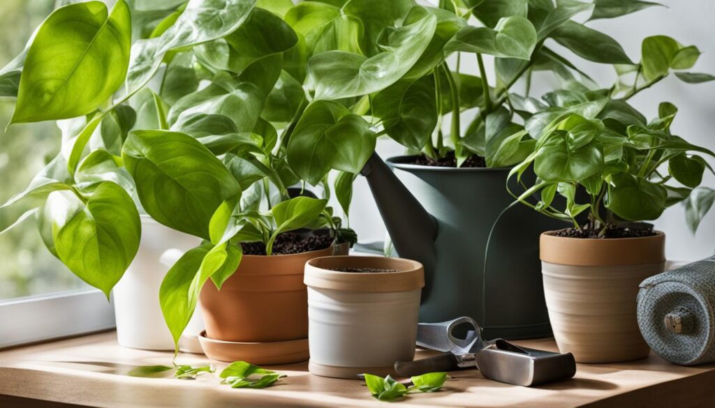Caring for Pothos growth