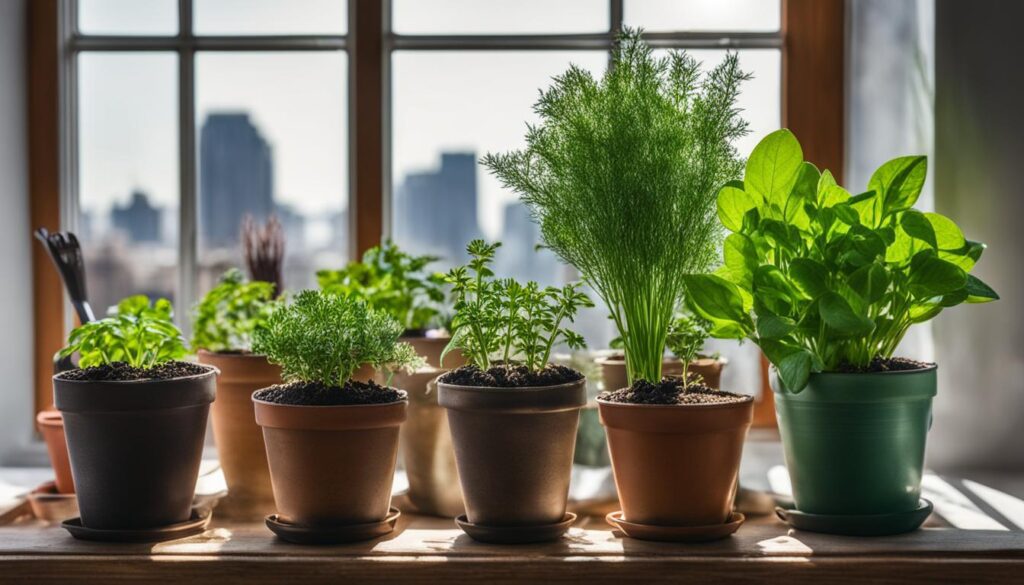 Growing annual herbs indoors