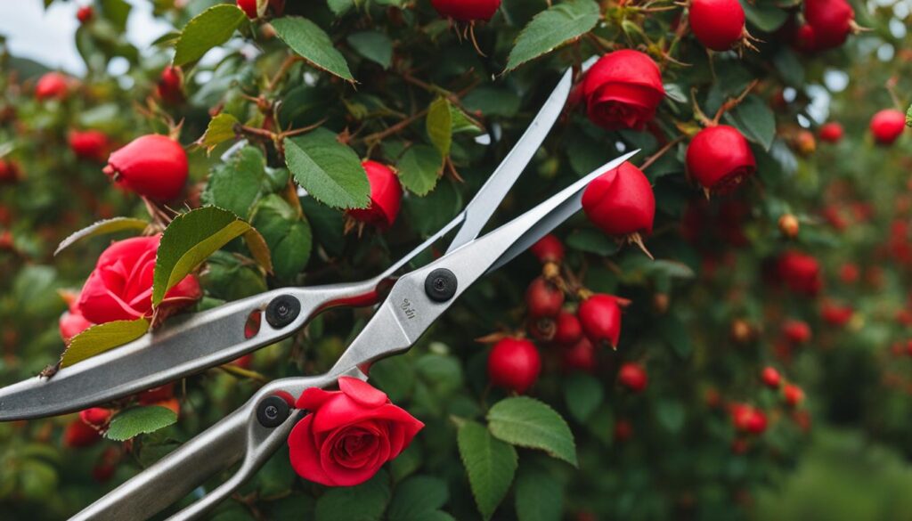 Pruning Height and Rose Hips