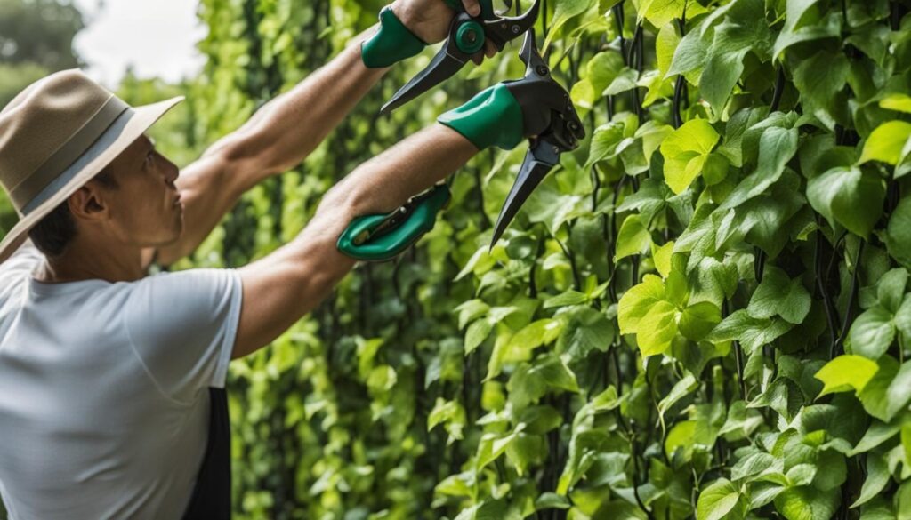 Pruning Techniques for Vertical Gardens