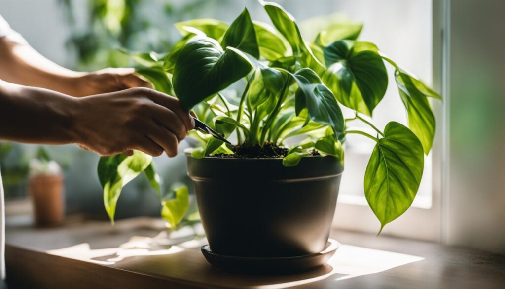 Pruning for Pothos growth