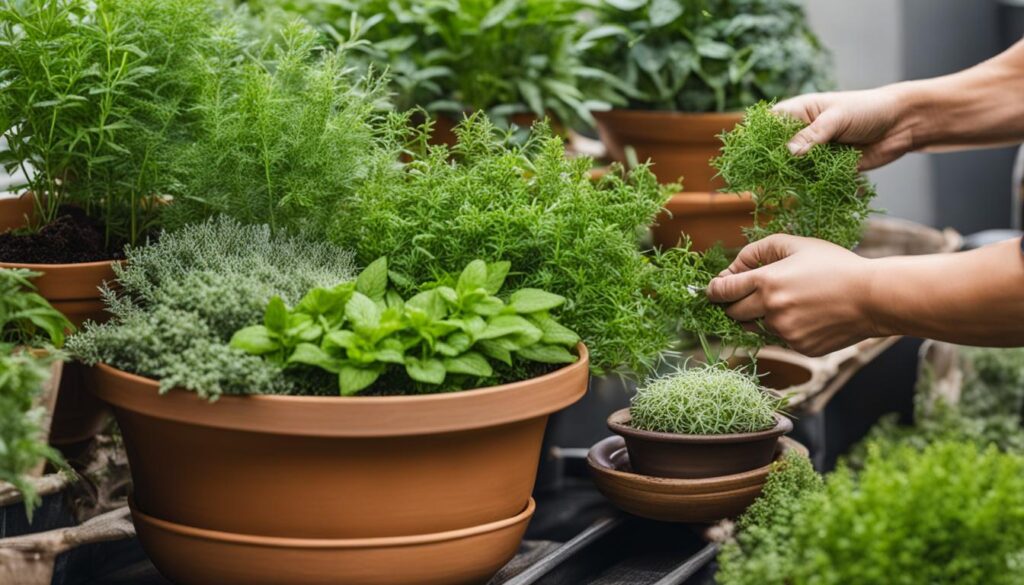 adjusting herbs to new surroundings