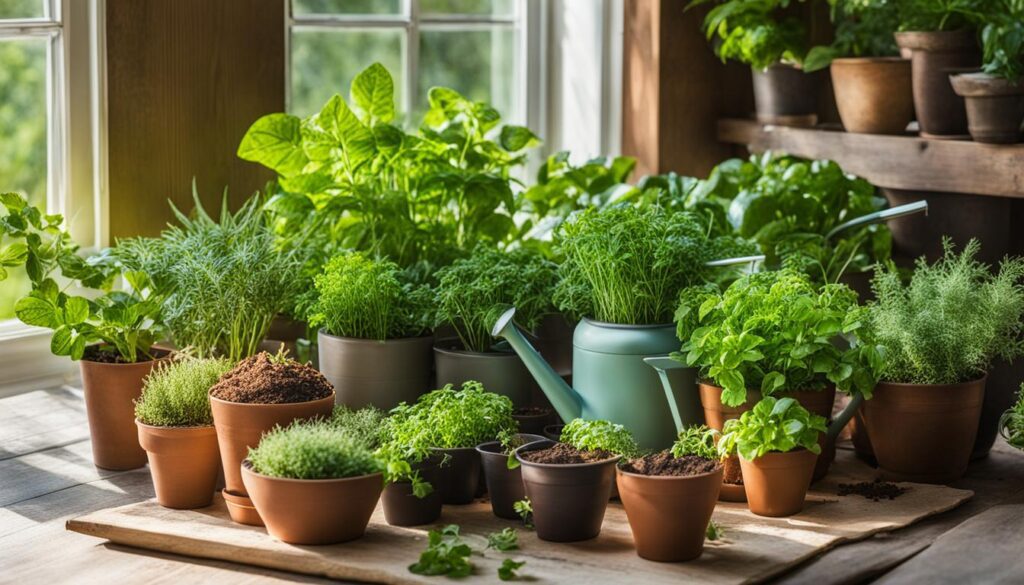 care indoor herbs