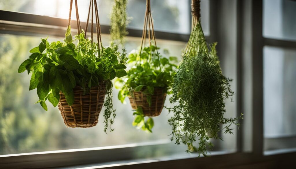 drying herbs