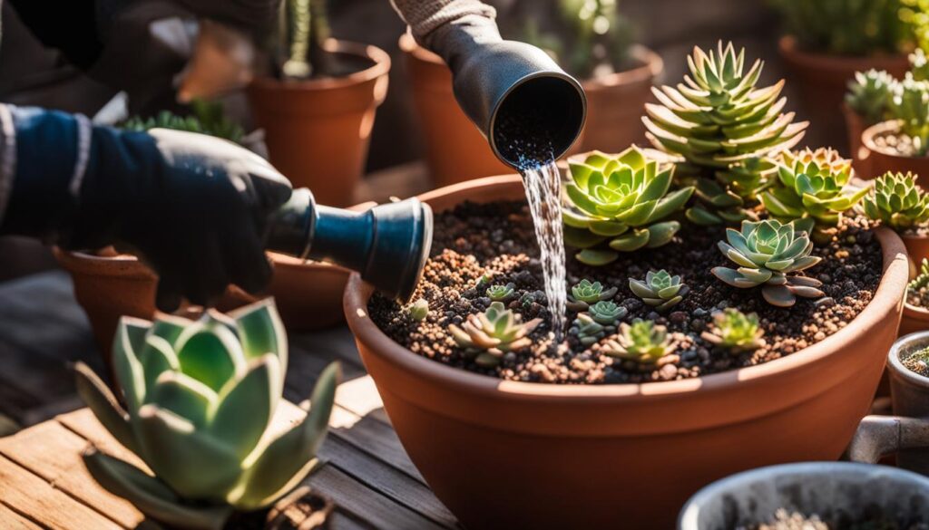 hardy succulent watering