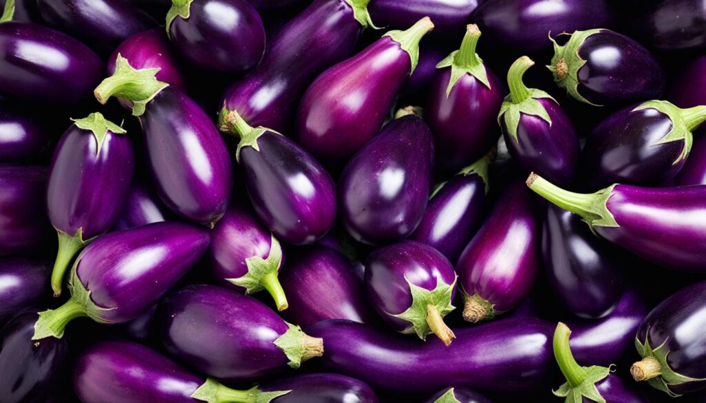 harvest eggplant freshness