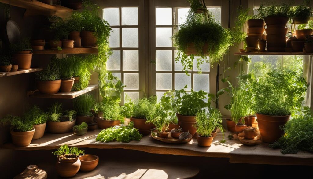 indoor herb garden