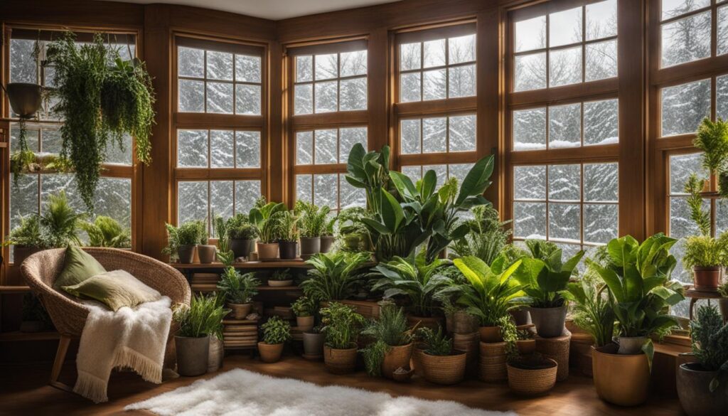 indoor plants in winter