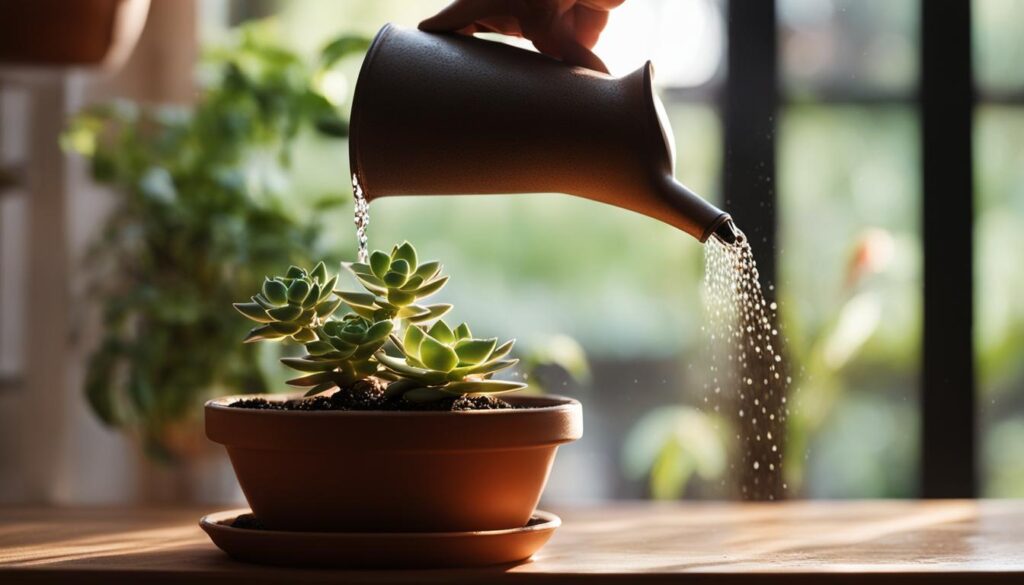 indoor succulent watering
