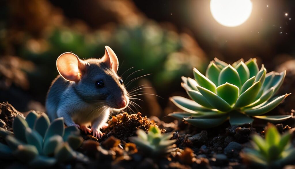 mice and succulents