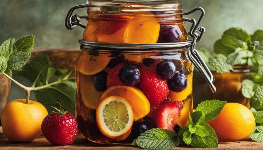 preserving fruit in alcohol