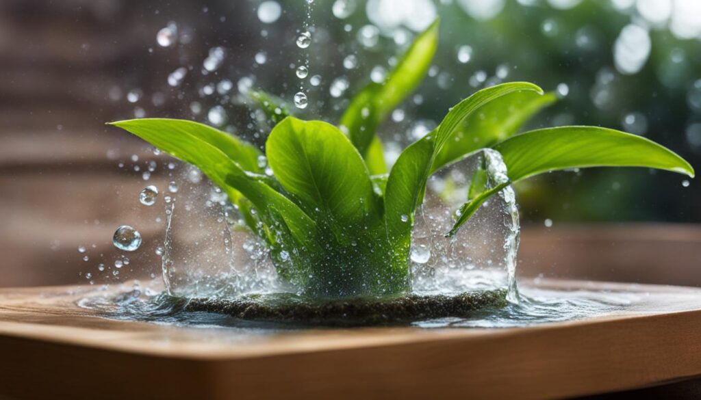 soaking plants