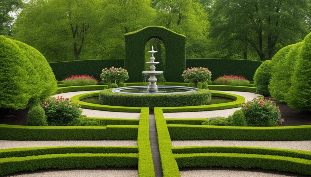 symmetrical garden