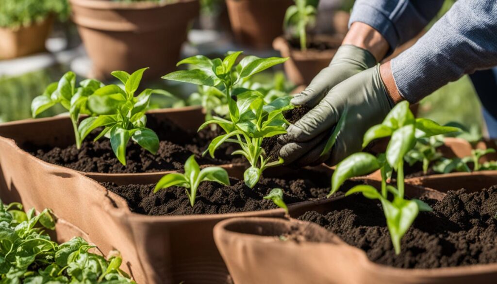 transplanting pepper plants