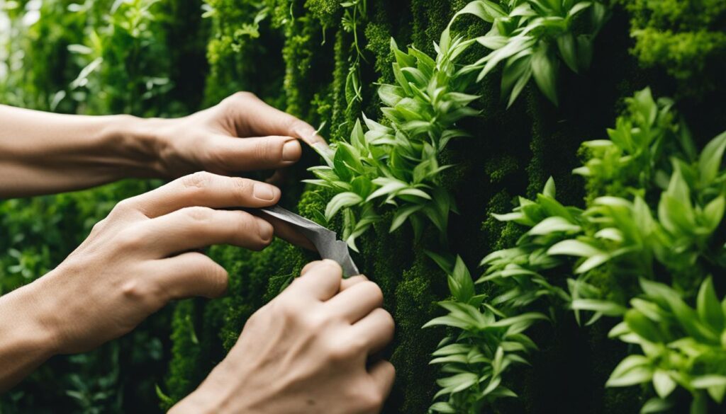 vertical garden pruning