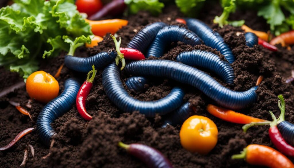 blue worms for vermicomposting
