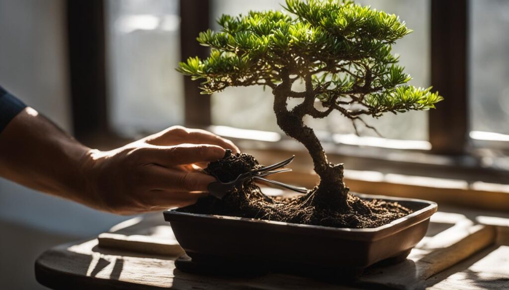 bonsai tree pruning roots
