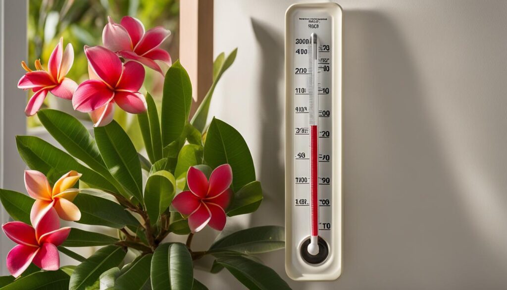 indoor plumeria temperature