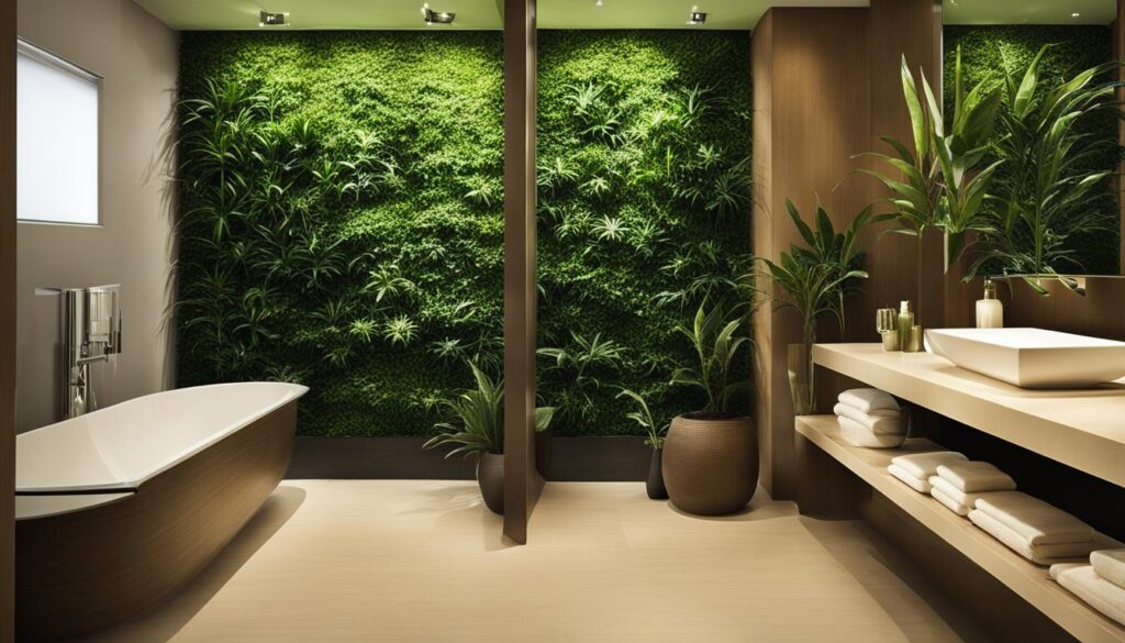 bathroom plant display