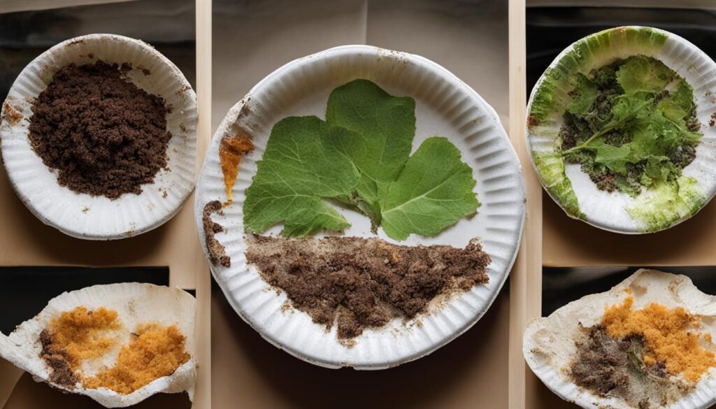 breakdown of compostable plates