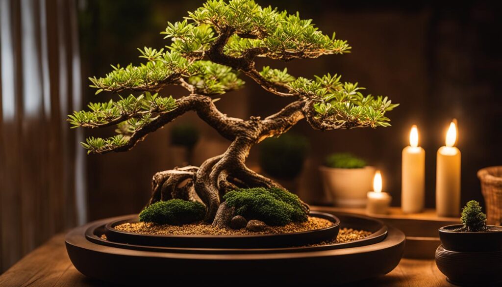 indoor bonsai lighting setup