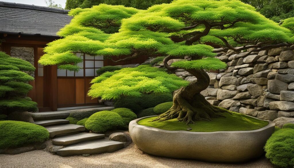 placement of Japanese maple bonsai