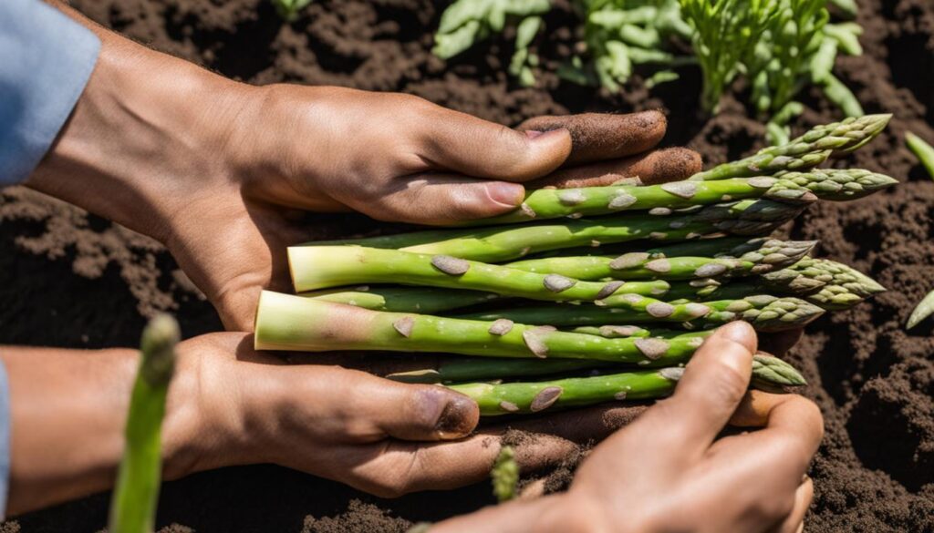 planting asparagus cuttings