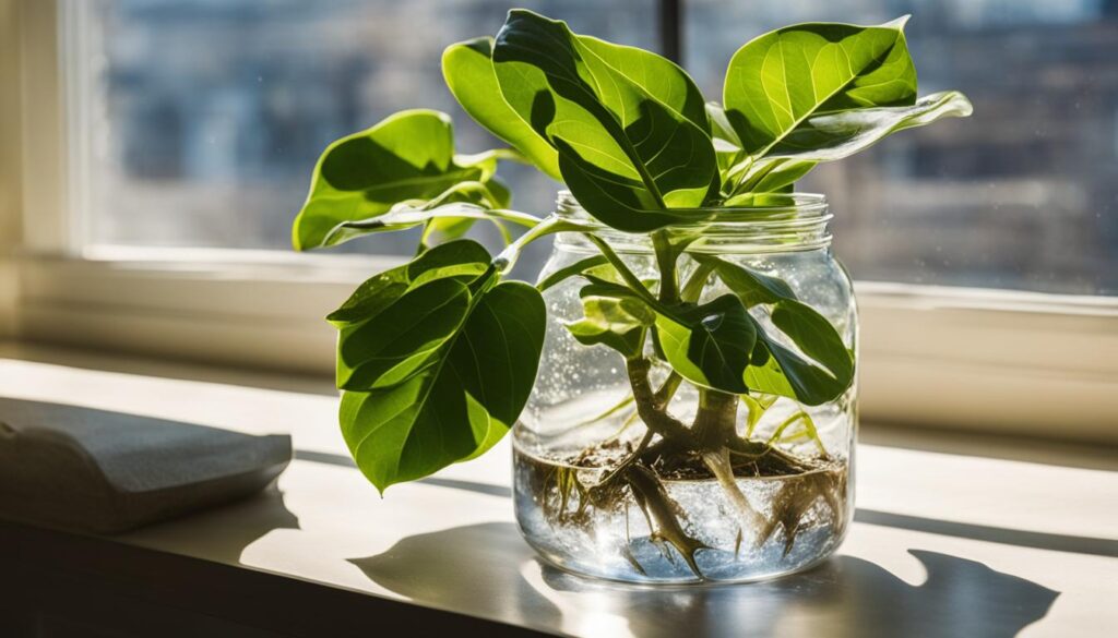 rooting fiddle leaf fig cuttings in water