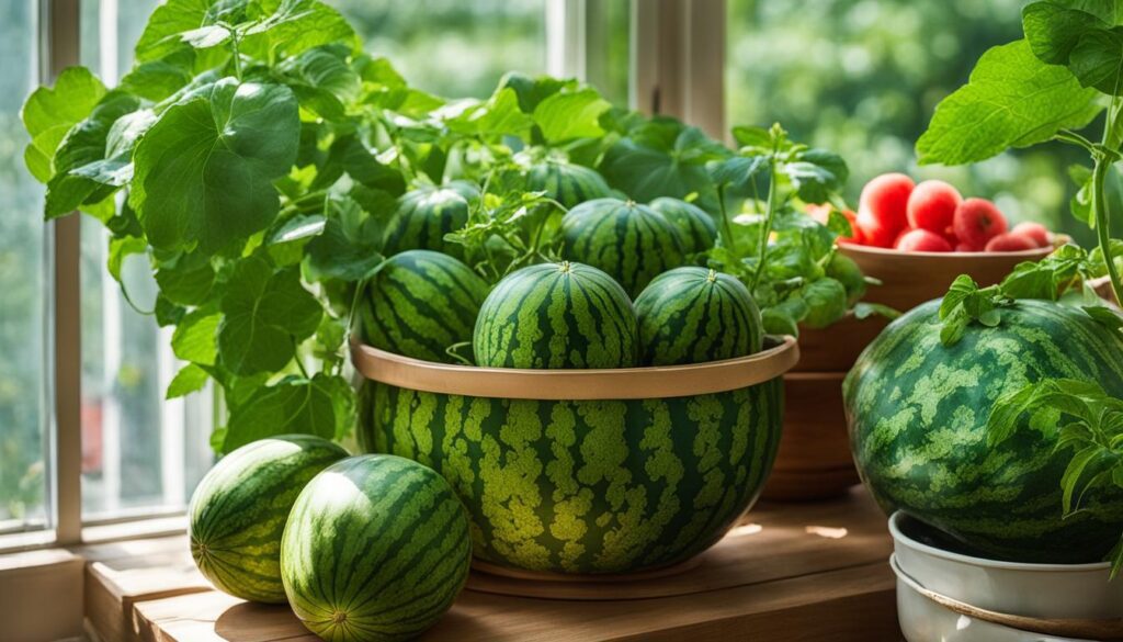watermelon in container