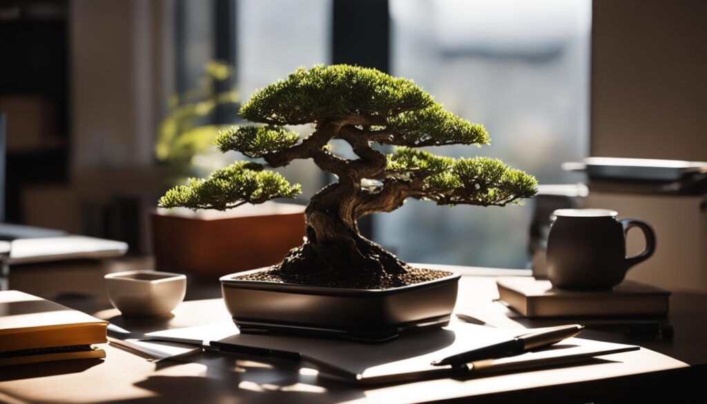 bonsai tree for desk