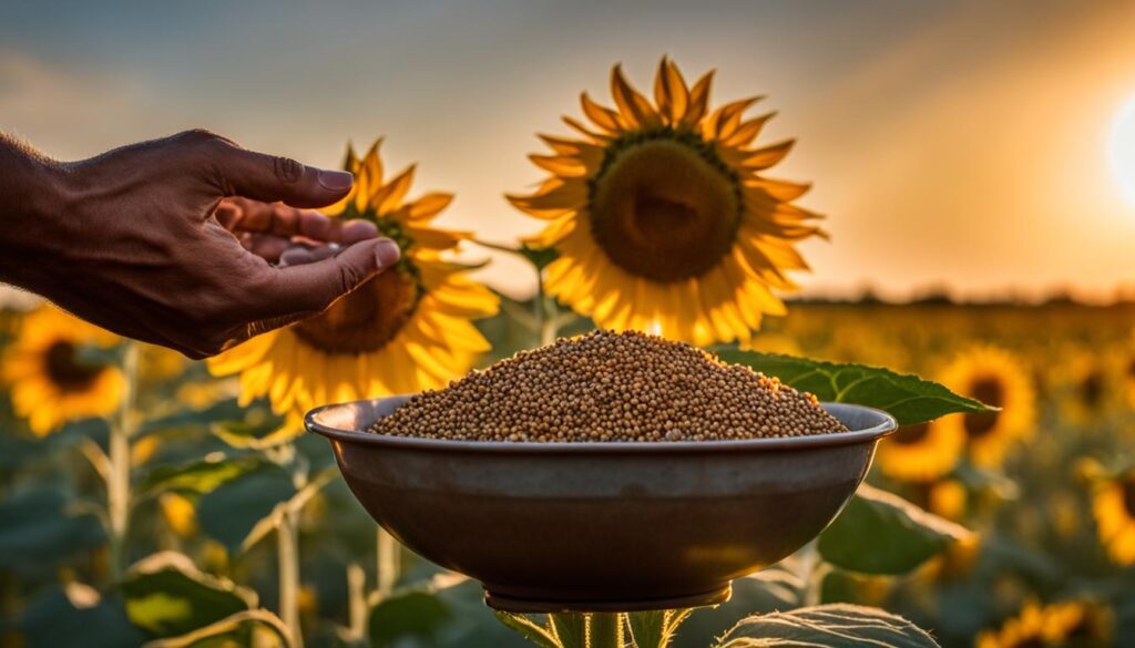 Collecting Sunflower Seeds in Texas