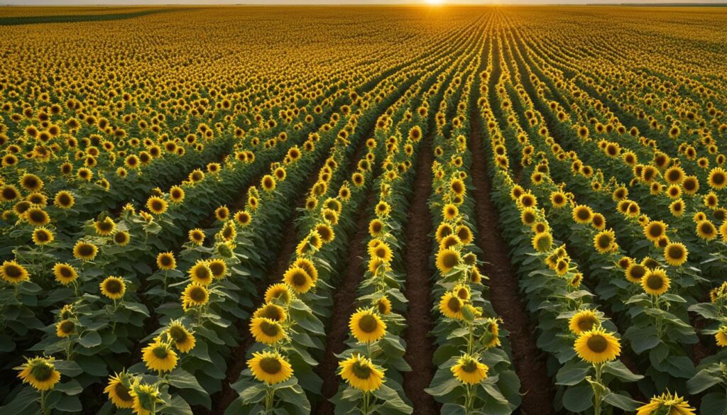 Texas sunflower fields