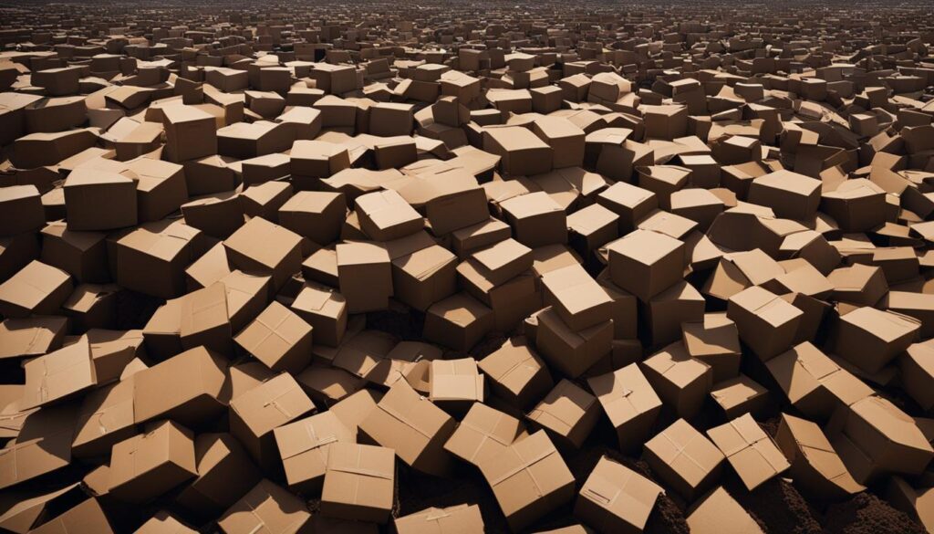 cardboard waste in landfills