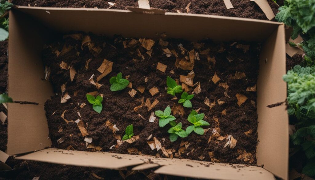 composting shredded cardboard