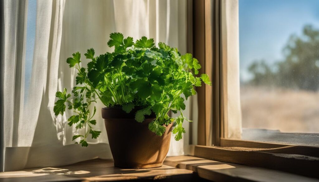 grow cilantro indoors