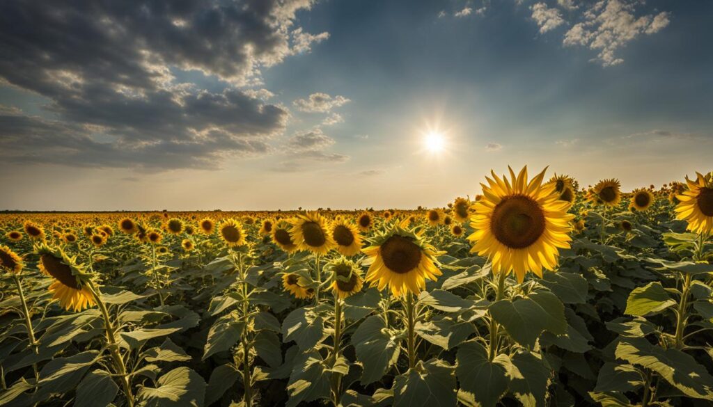 sunflower field in Texas