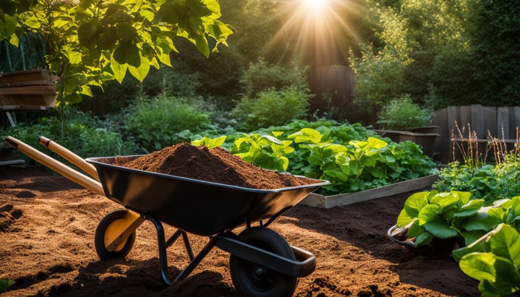 using compost in the garden