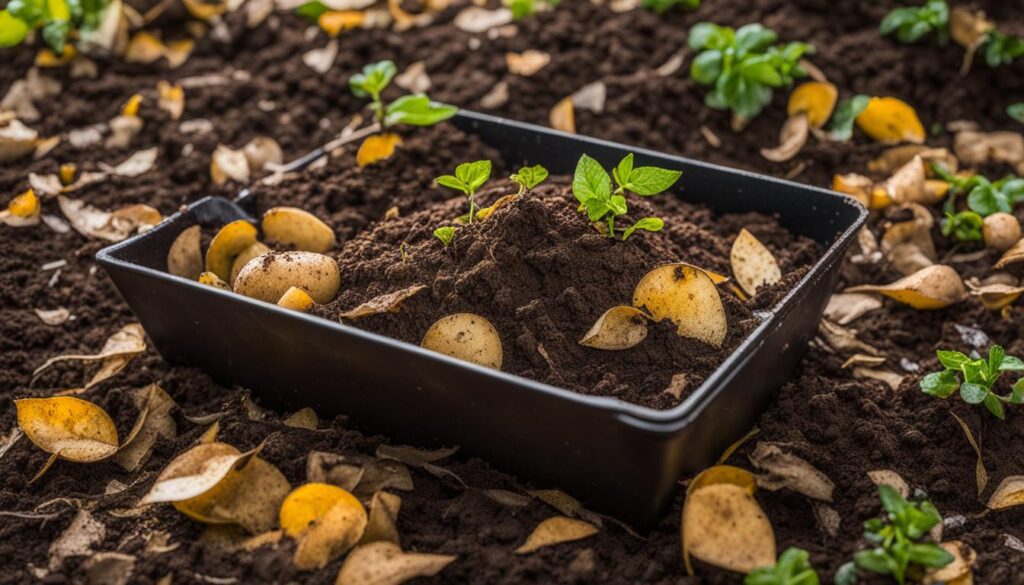 composting potato peels