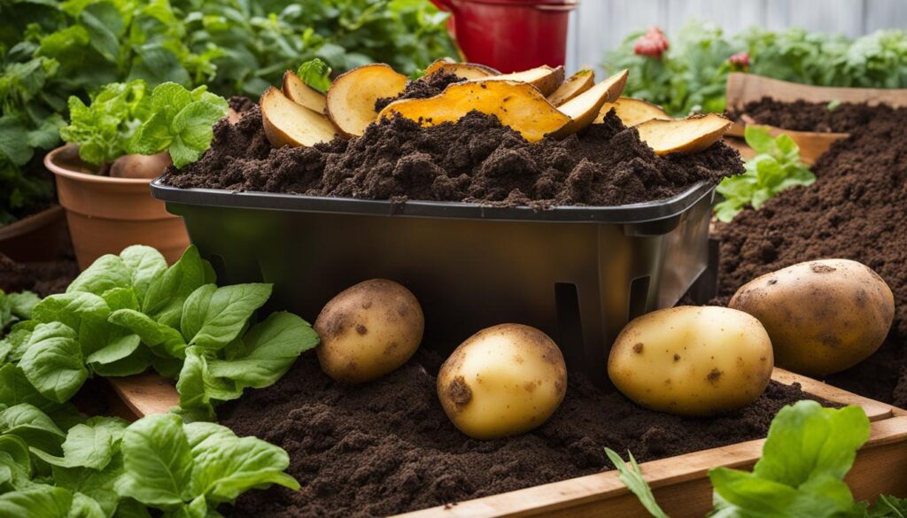 composting potato skins