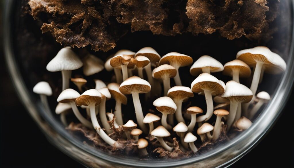 fruiting mushrooms