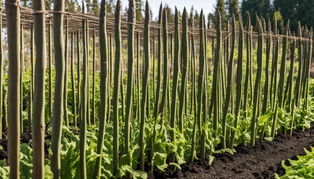 Trellising Asparagus Beans