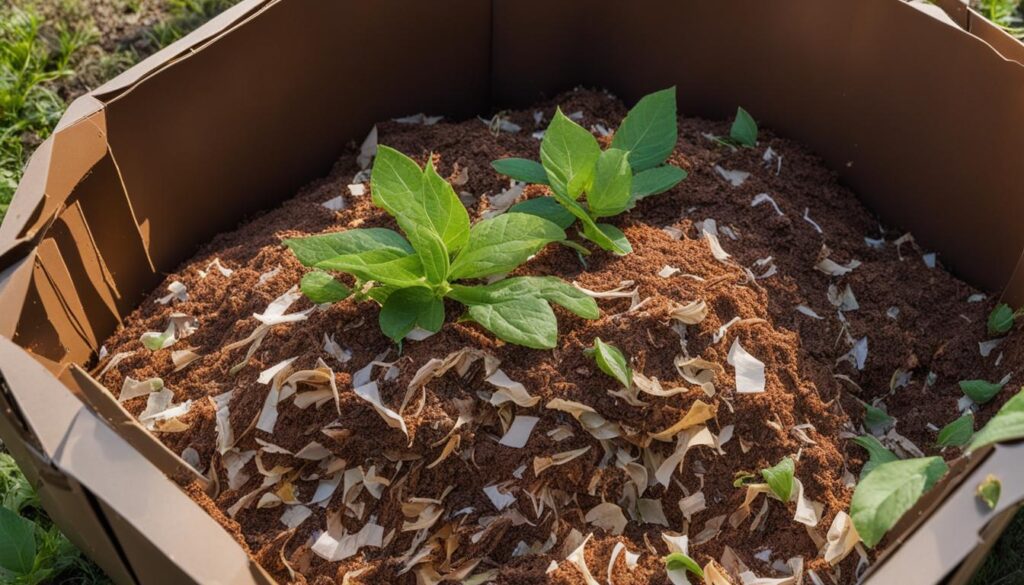 composting paper and cardboard